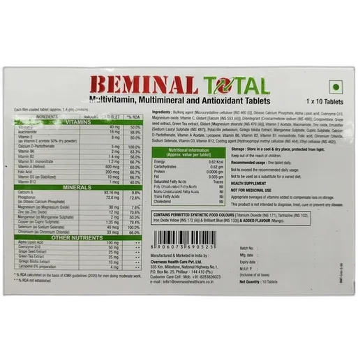 beminal total tablet 10's